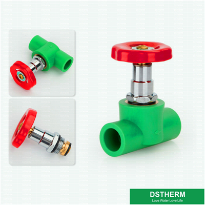 Green Color Ppr Stop Valve With High Quality Valve Cartridges