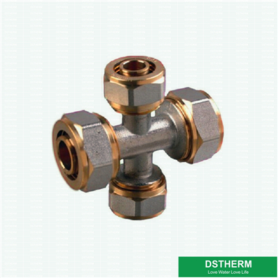 Compression Fittings Wall-Plated Cross Tee