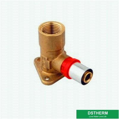 Brass Press Fitting Wall Plated Female Elbow