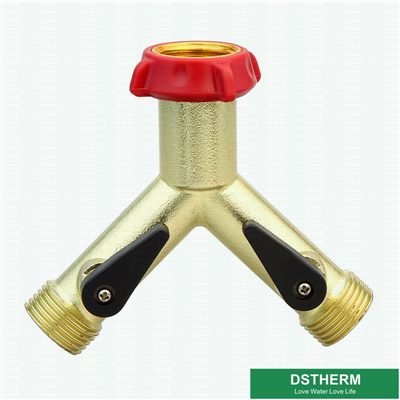 Garden Hose Pipe Fitting Two Way Pipe Shut Off Valve