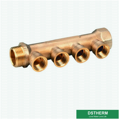 2-6 Ways Female Male Connector Customized Brass Manifolds 