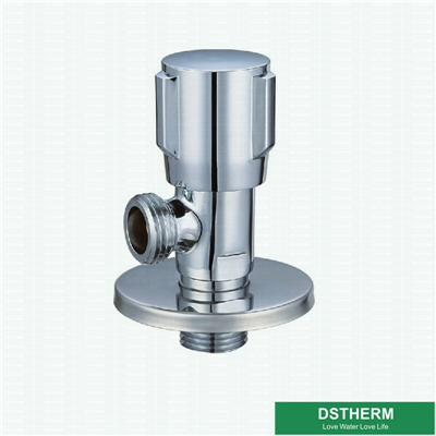 Chrome Plated Round Handle Brass Angle Valve With Round Cover