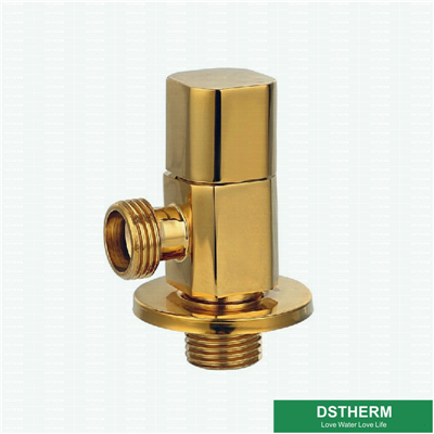 Gold Color Coated Quadrate Handle Brass Angle Valve