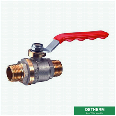 Double Color Male Male Threaded Brass High Pressure Ball Valve 