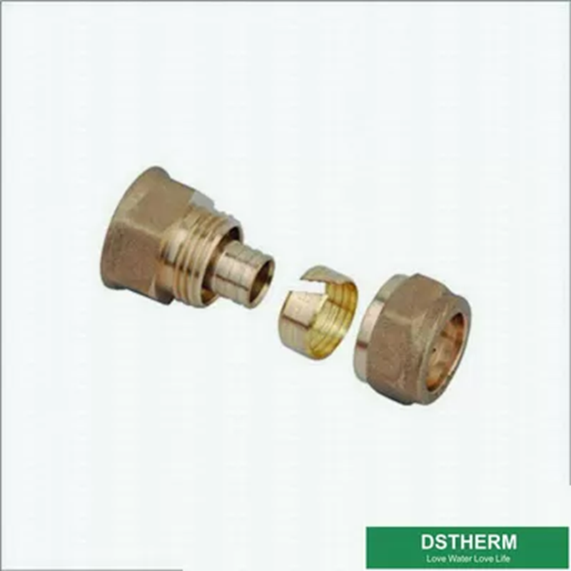 Pipeline Female Coupling PEX Brass Fittings For SS Tube