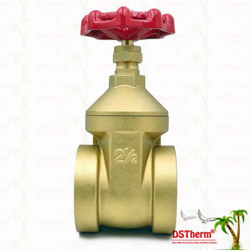 Brass Gate Valve With Red Handle 2 1/2