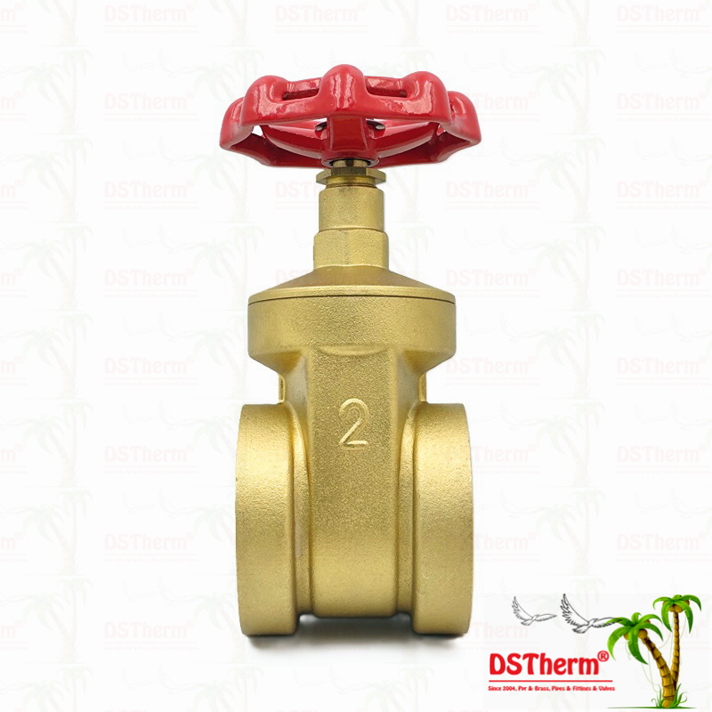 Brass Gate Valve With Red Handle 2